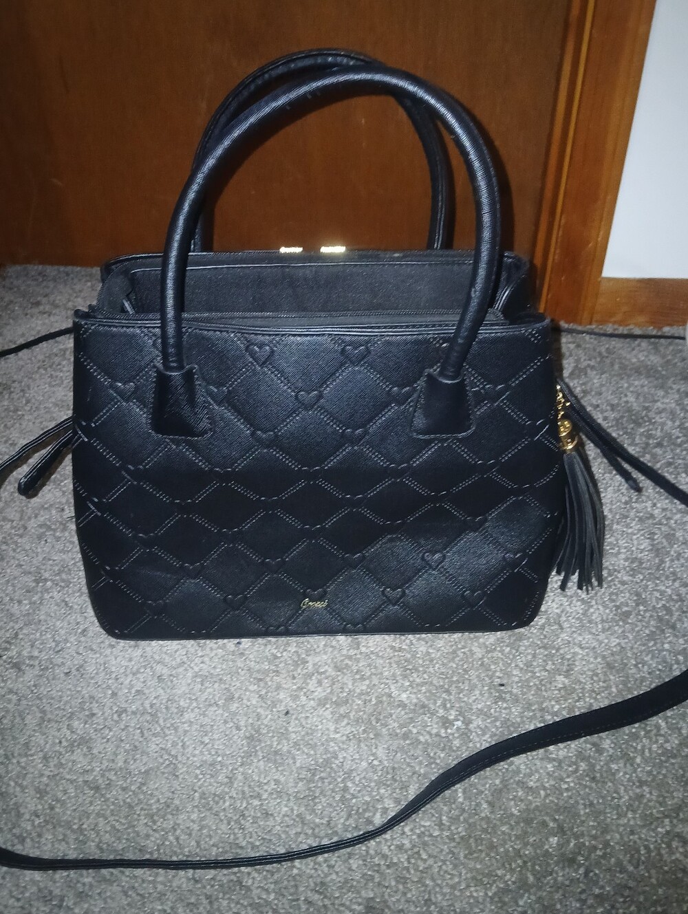 Grossi heart quilted satchel